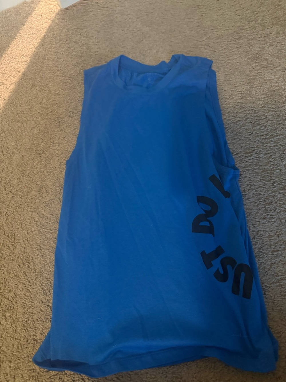 Women’s Nike Blue Muscle Tank with Side Graphic